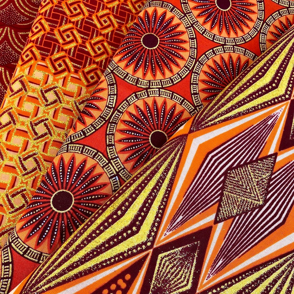 Wax pailletés orange