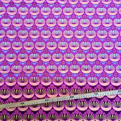 Tissu Wax pailleté dégradé gris bordeaux imprimé Eclosion