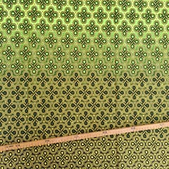 Tissu Wax pailleté dégradé vert imprimé Noeuds