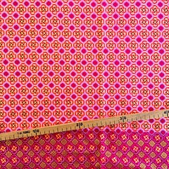 Tissu Wax pailleté fuchsia orangé imprimé Celte