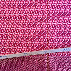 Tissu Wax pailleté rouge imprimé Mini triangles