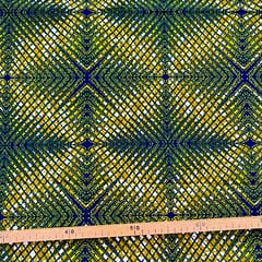 Tissu Wax bleu kaki imprimé Snakeskin