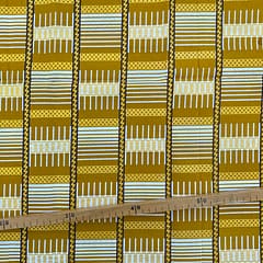 Tissu Wax pailleté marron imprimé Bi-face