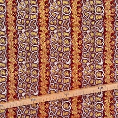 Tissu Wax pailleté marron imprimé Crotale