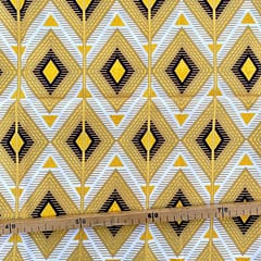 Tissu Wax pailleté marron imprimé Ethnique Chic