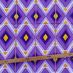 Tissu Wax pailleté violet imprimé Ethnique Chic