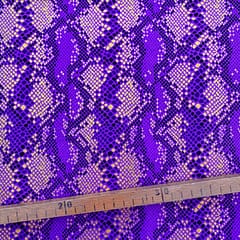 Tissu Wax pailleté violet imprimé Python