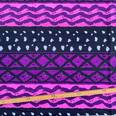 Tissu Wax rose violet imprimé Géo