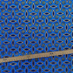 Tissu Wax pailleté bleu imprimé Précieux