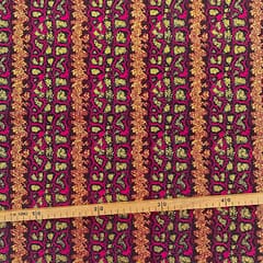 Tissu Wax pailleté rose rouge imprimé Crotale