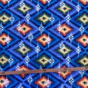 Tissu Wax multicolore imprimé Losange 2