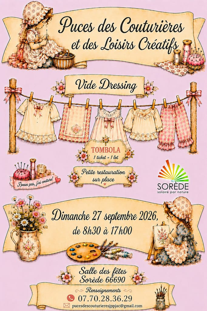 Affiche Puces des Couturières Sorède