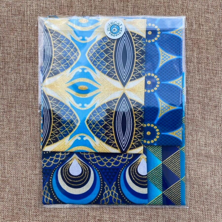 Kit Wax pailleté bleu beige
